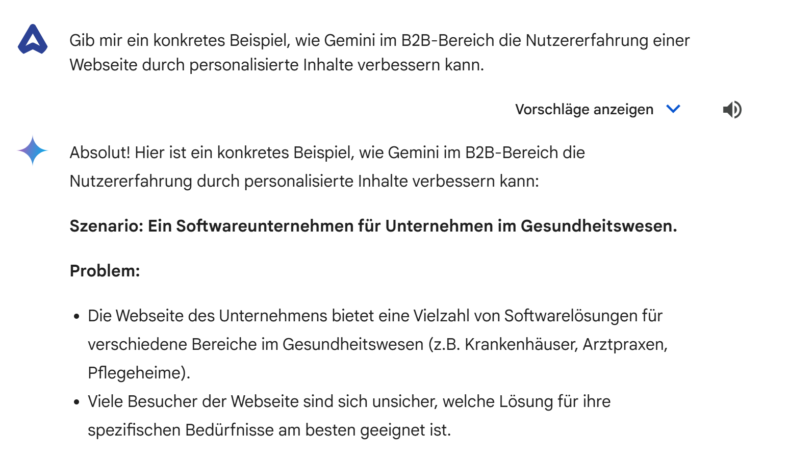 Screenshot aus Gemini