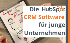 Titel und im Hintergrund eine Checkliste mit Vorteilen eines CRM-Systems